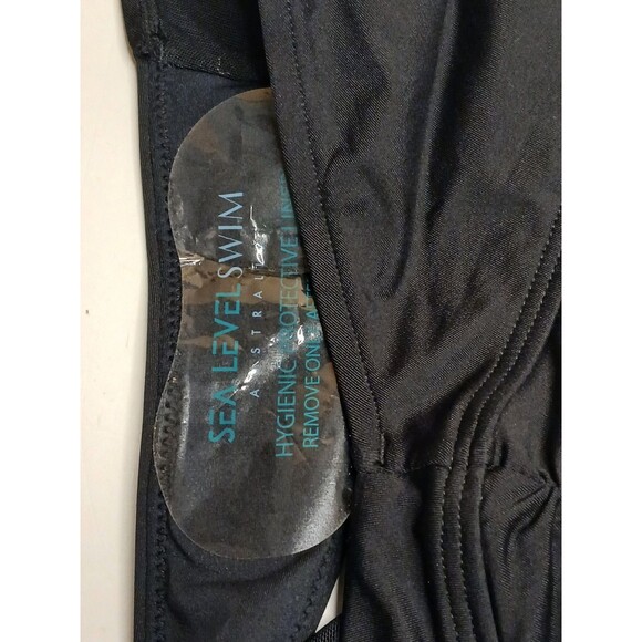 Sea Level Swim Bikini Bottom Sz 4 Black High Waist Australia $72 - Picture 7 of 12